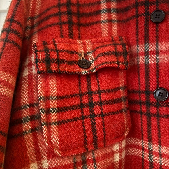 Red Plaid Wool Jacket - Picture 3 of 10